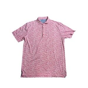 johnnie-O Men's Golf Polo Pederson Printed Linxter Performance Sun Kissed Large